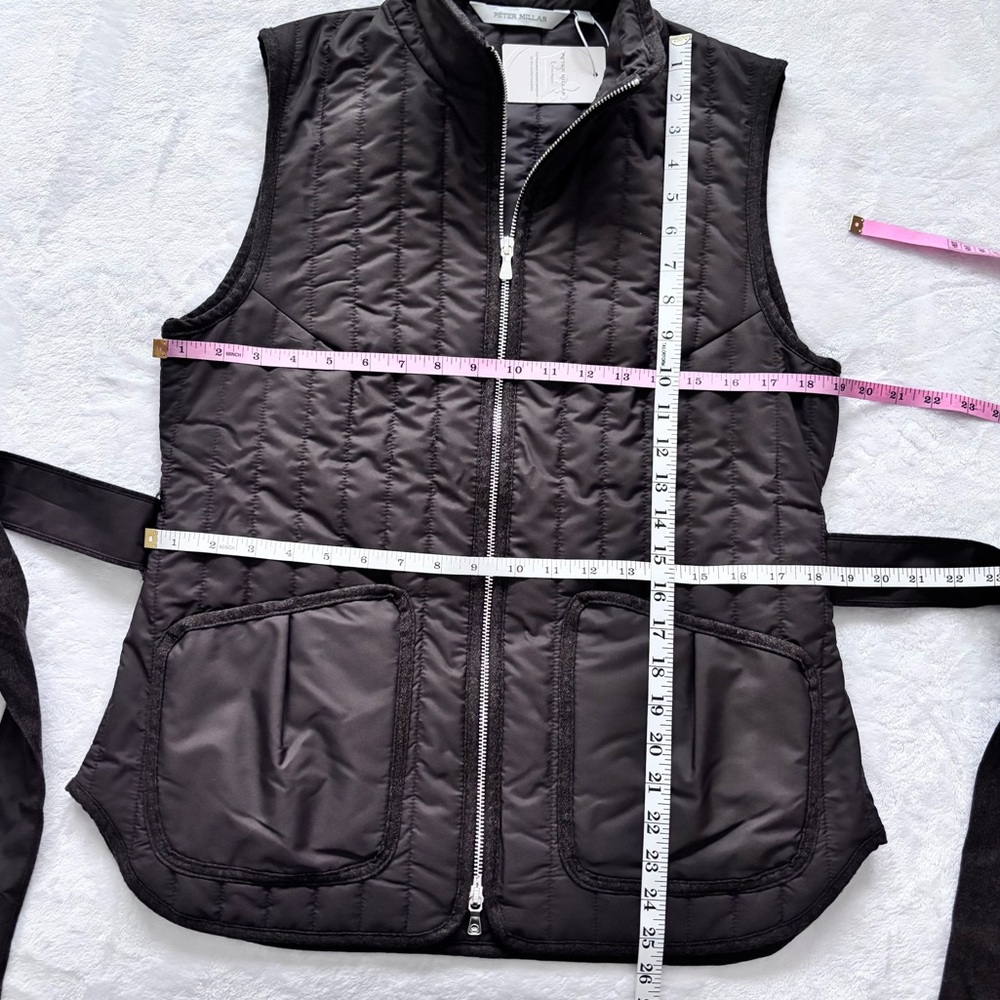 PETER MILLAR Scout Dark Brown Diamond Quilted Travel Vest--NWT--M - Picture 15 of 16